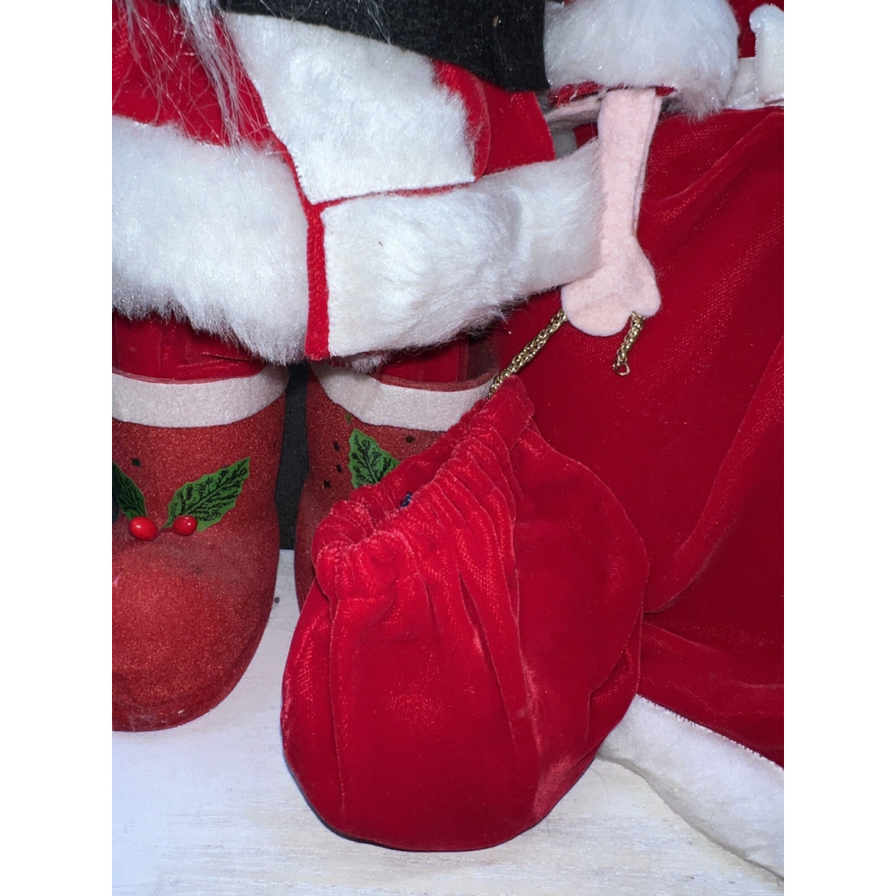 Vintage Handmade Santa & Mrs. Claus Dolls Figures Christmas Decor ~13.5 & 12.5” - Picture 5 of 5